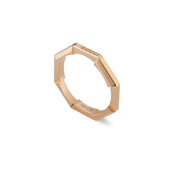ANELLO LINK TO LOVE 3MM MIS 14 ORO ROSA - GUCCI FINE JEWELRY