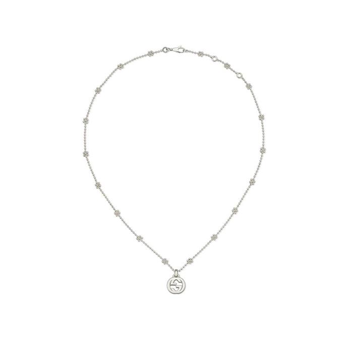 COLLANA INTERLOOKING 40CM ARGENTO - GUCCI SILVER JEWELRY