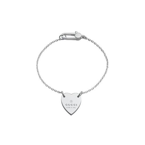 BRACCIALE TRADEMARK CUORE - MIS. 18 CM - GUCCI SILVER JEWELRY