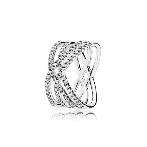 ANELLO INTRECCI CON ZIRCONIA - MIS. 54 - PANDORA