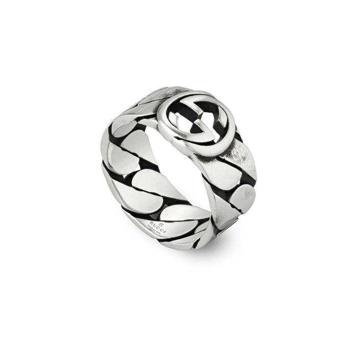 INTERLOKING G - ANELLO 8MM M GRUMETTE - MIS 20 - GUCCI SILVER JEWELRY