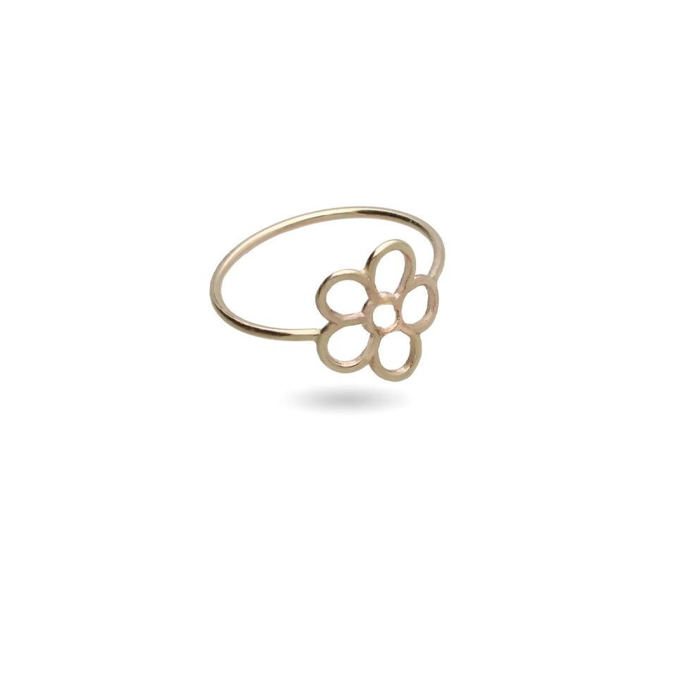 ANELLO FILO D'AMORE ESSENZIALE FIORE 9 KT - MIS 12 - RUBINIA