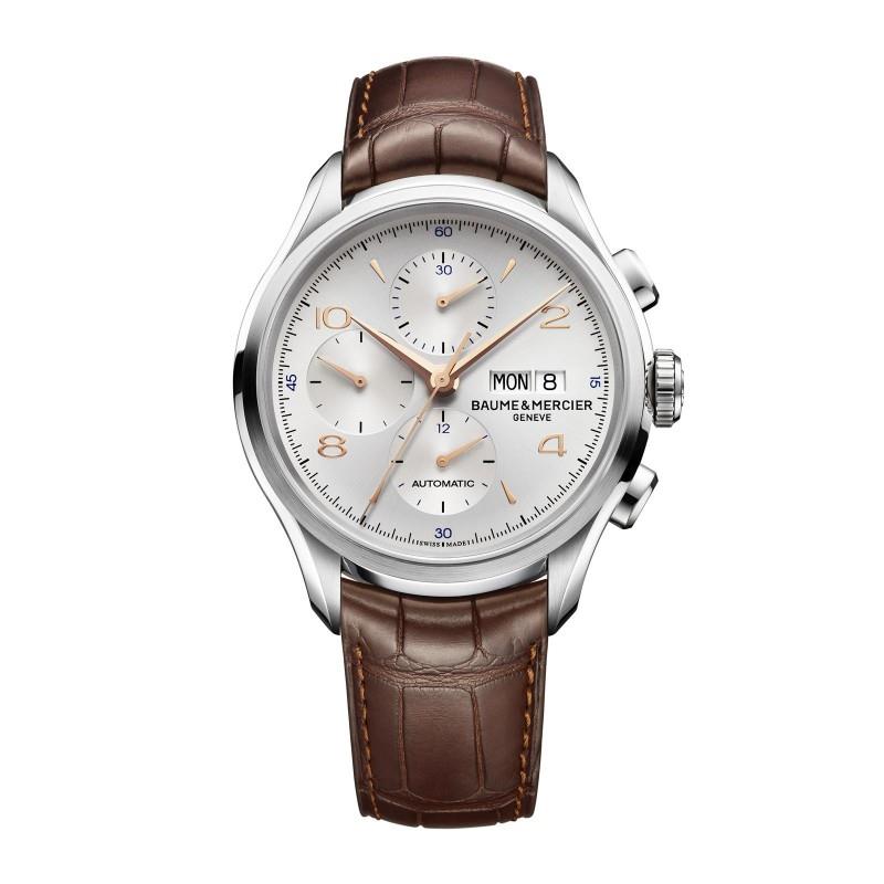 CLIFTON ACC/PELLE XL CHRONO INDICI DORATI - BAUME & MERCIER