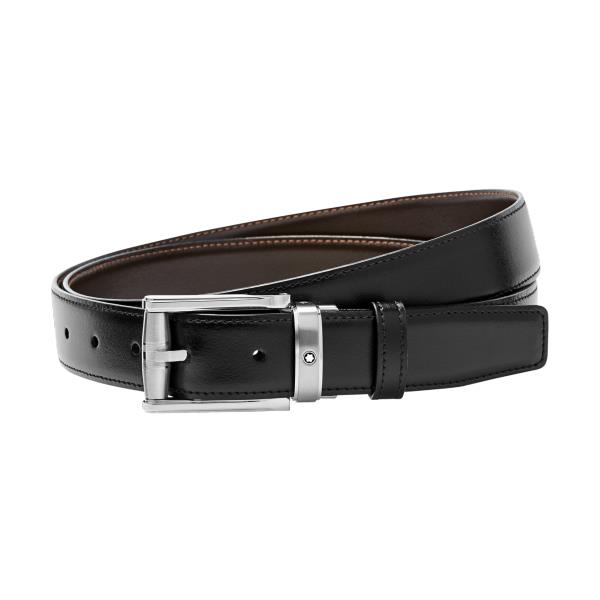 CINTURA ELEGANTE NERA/MARRONE REVERSIBILE CUT-TO-SIZE - MONTBLANC