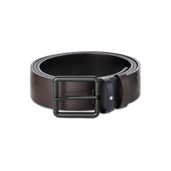 CINTURA BOUCLE PVD NERO REVERSIBILE MARRONE/NERO35MM - MONTBLANC