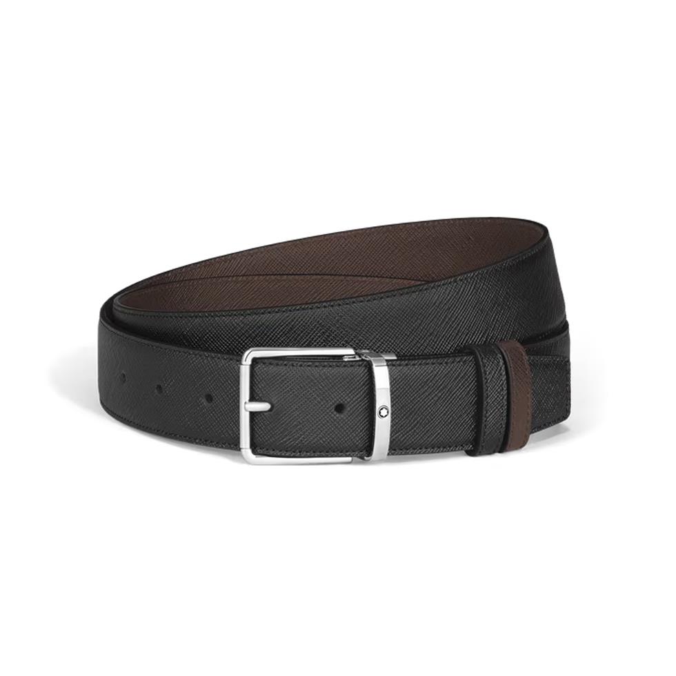 CINTURA REVERSIBILE 35 MM EVERYDAY IN PELLE SARTORIAL - COLORE NERO/MARRONE - MONTBLANC
