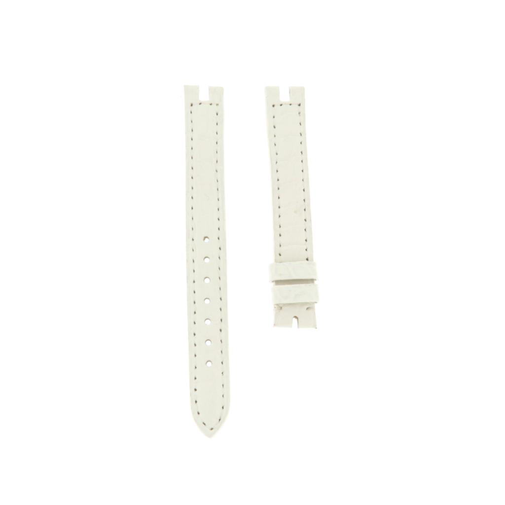 CINTURINO IN PELLE DI CAIMANO BIANCO OPACO PER CARTIER RONDE PM - CHIUSURA BA 12/12 - CARTIER