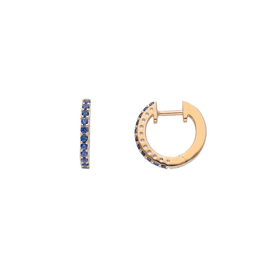 ORECCHINI IN ORO ROSA 18 KT - ZAFFIRI KT 0.34 - CEDRO