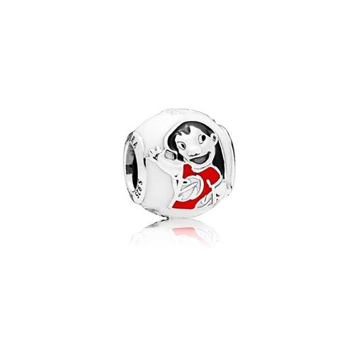 DISNEY LILO & STICH SILVER CHARM WITH WHITE, RED, BLACK, BLUE AND PURPLE ENAMEL - PANDORA