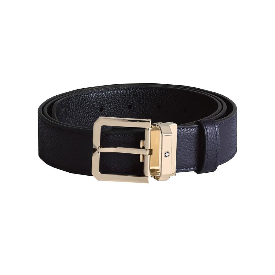 CINTURA NIGHT BLUE/NERO 35MM REVERSIBLE - MONTBLANC
