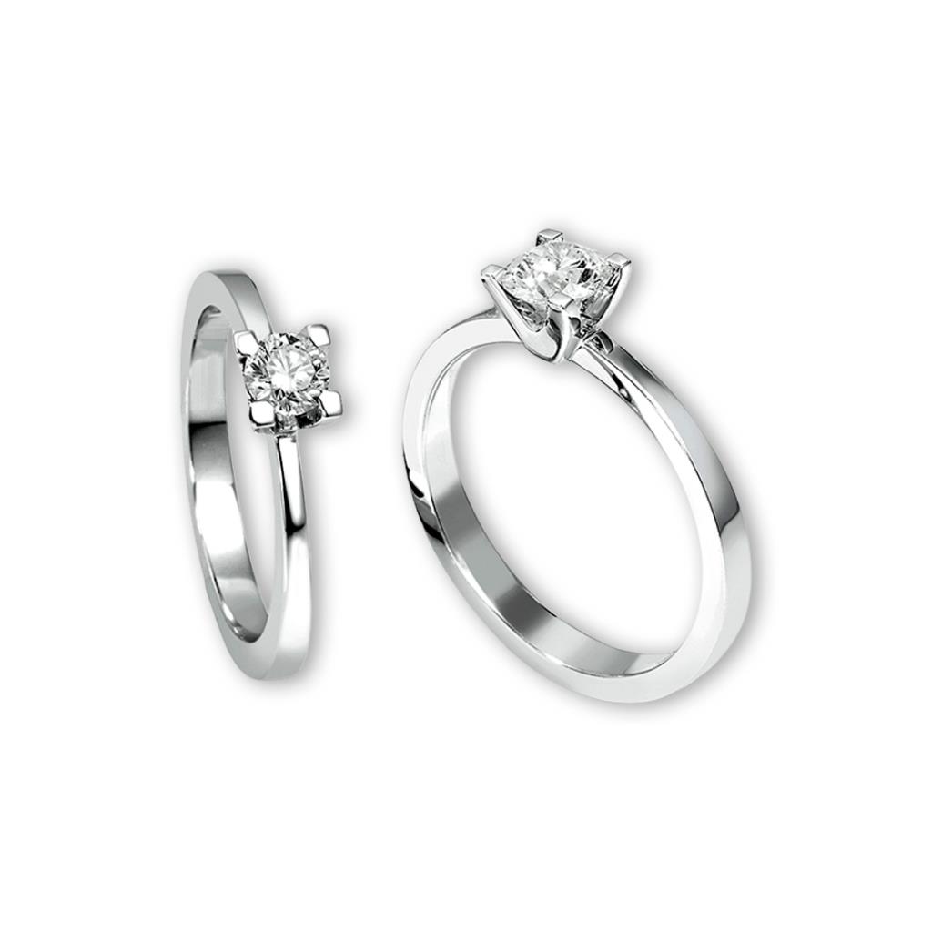 ANELLO SOLITARIO IN ORO BIANCO 18 KT - DIAM CERT 0.71 GVS - GR 3.30 - GIORGIO VISCONTI