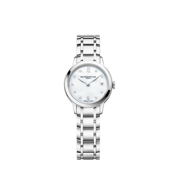 CLASSIMA ACCIAIO 27MM QUADRANTE MADREPERLA E  BRILLANTI - BAUME & MERCIER