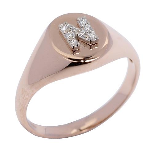 CHEVALIER ORO ROSA  LETTERA DIAM. 0.07 - BUONOCORE