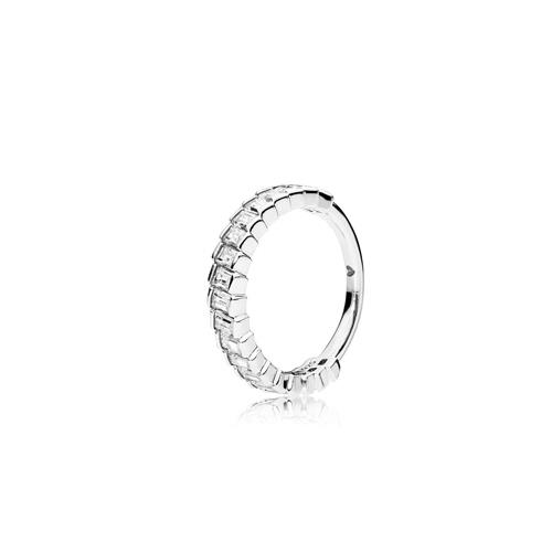 ICE CUBE SILVER RING WITH CLEAR CUBIC ZIRCONIA - PANDORA