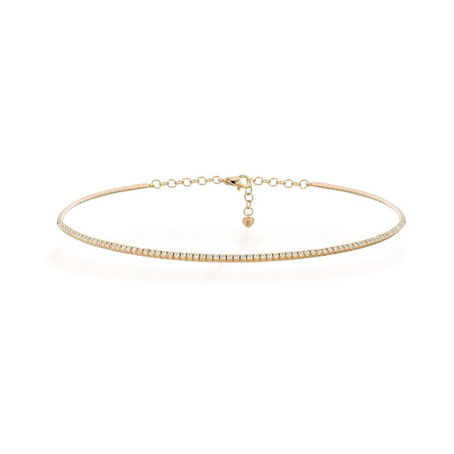 COLLANA WISH IN ORO GIALLO CHOKER - DIAMANTI BRILL KT 1.48 - BUONOCORE