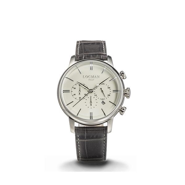 1960 CRONOGRAFO AL QUARZO, CASSA IN ACCIAIO - LOCMAN