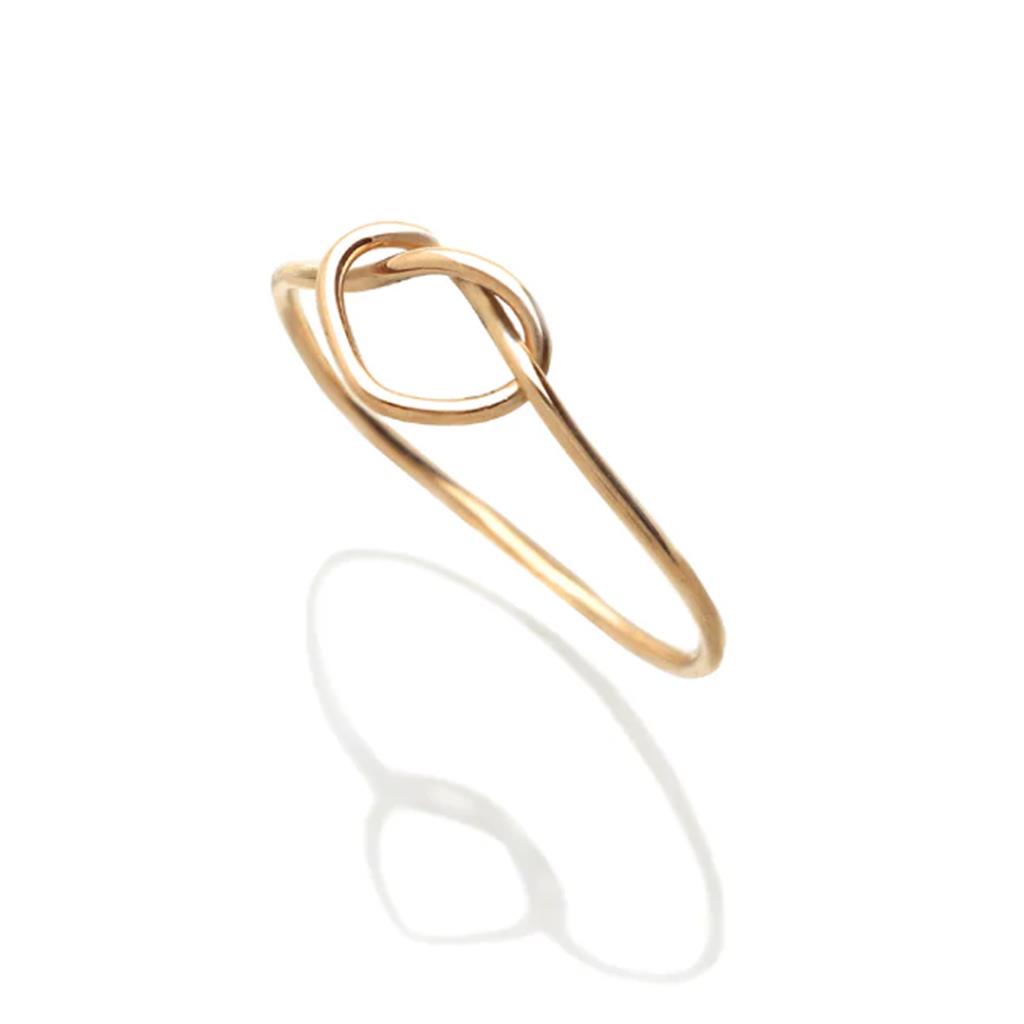 ANELLO CUPIDO CUORICINO ANNODATO ORO GIALLO 9 KT / MIS.12 - RUBINIA