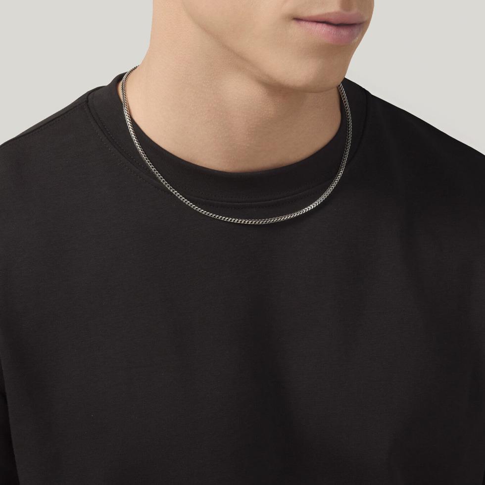 COLLANA GRUMETTA QUADRA PICCOLA CM 50 - RASPINI