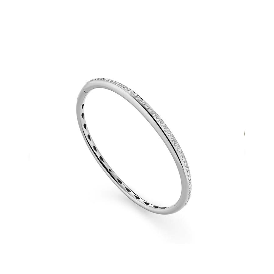 BRACCIALE LOOP IN ORO BIANCO E DIAMANTI BIANCHI POLSO M - BRILL KT 0.85 - BUONOCORE
