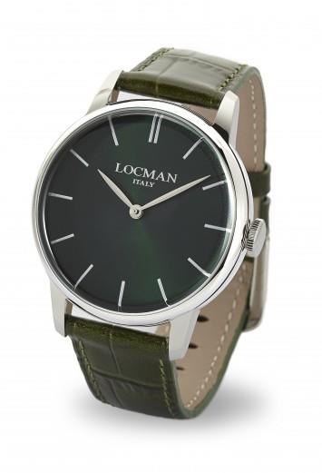1960 40 MM QUADRANTE E CINTURINO PELLE DI COLORE VERDE - LOCMAN