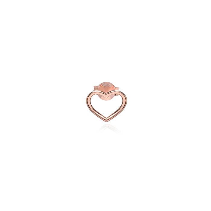 MONO-ORECCHINO CUORE IN ORO ROSA - BURATO