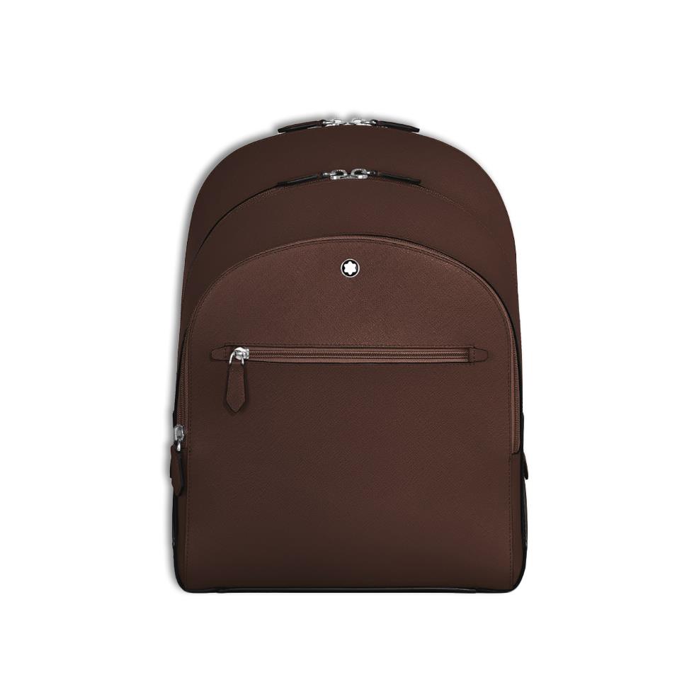 ZAINO MODELLO MEDIO CON 3 COMPARTIMENTI IN PELLE SARTORIAL MARRONE EBANO - MONTBLANC