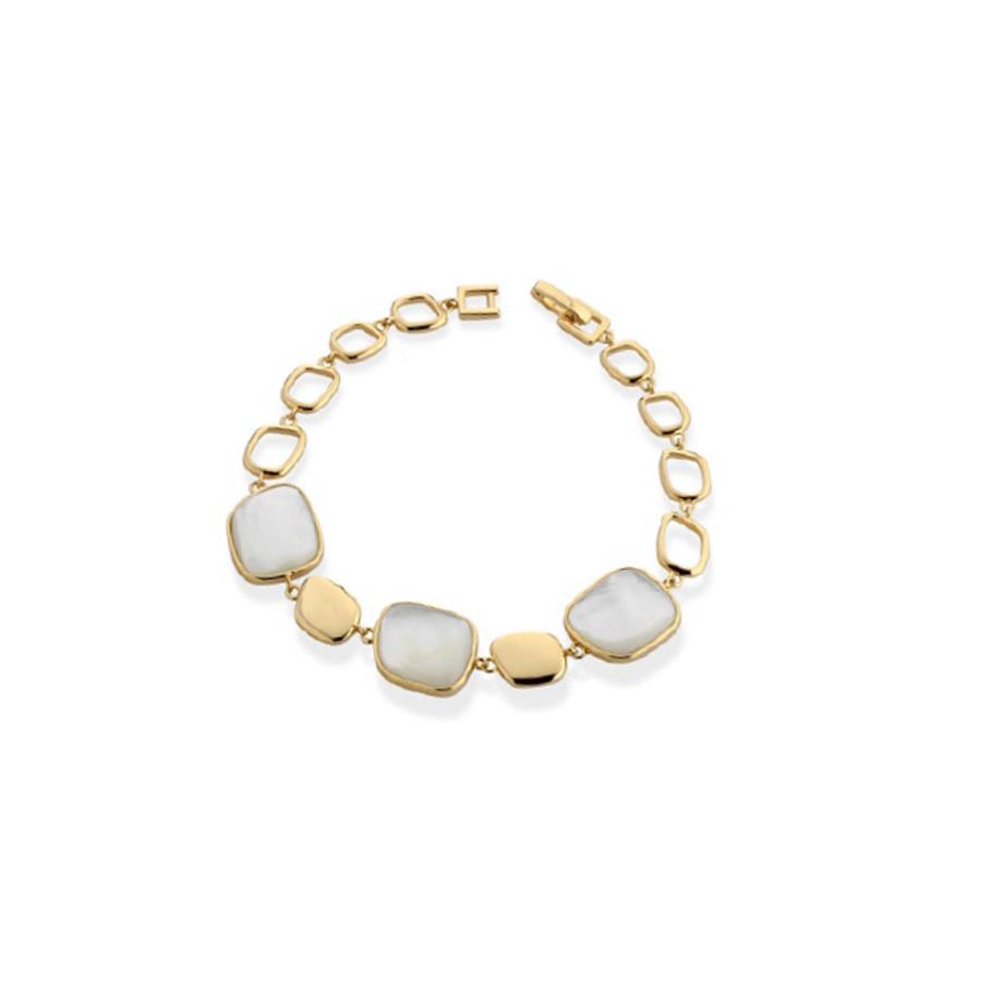 BRACCIALE IN AG925 RGIALLO E MADREPERLA AUSTRALIANA - LE LUNE GLAMOUR