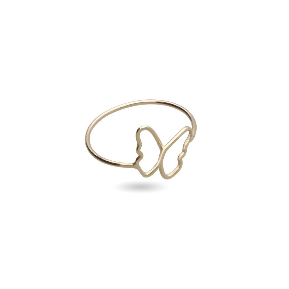 ANELLO FILO D'AMORE ESSENZIALE FARFALLA 9 KT - MIS 14 - RUBINIA