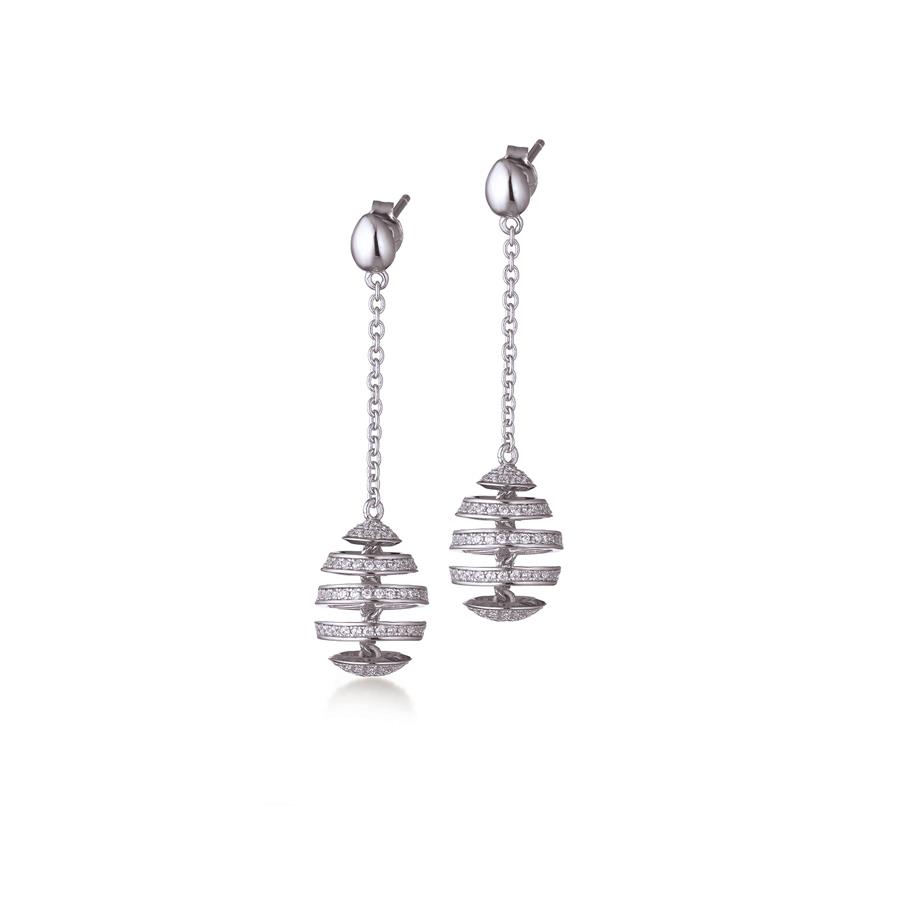 OVETTI SPIRALE ARGENTATA - TSARS COLLECTION