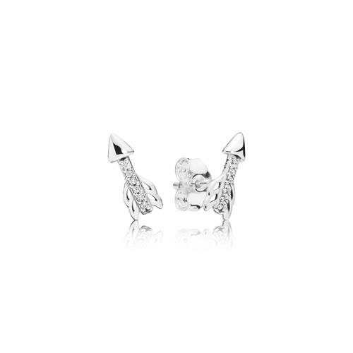 ARROW SILVER STUD EARRINGS WITH CLEAR CUBIC ZIRCONIA - PANDORA