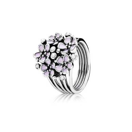 PRATO DI FIORI ROSA CON PERLE - MIS 50 - PANDORA