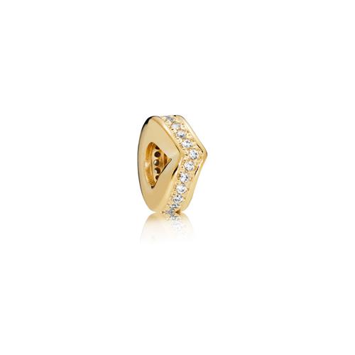 WISHBONE PANDORA SHINE SPACER WITH CLEAR CUBIC ZIRCONIA - PANDORA