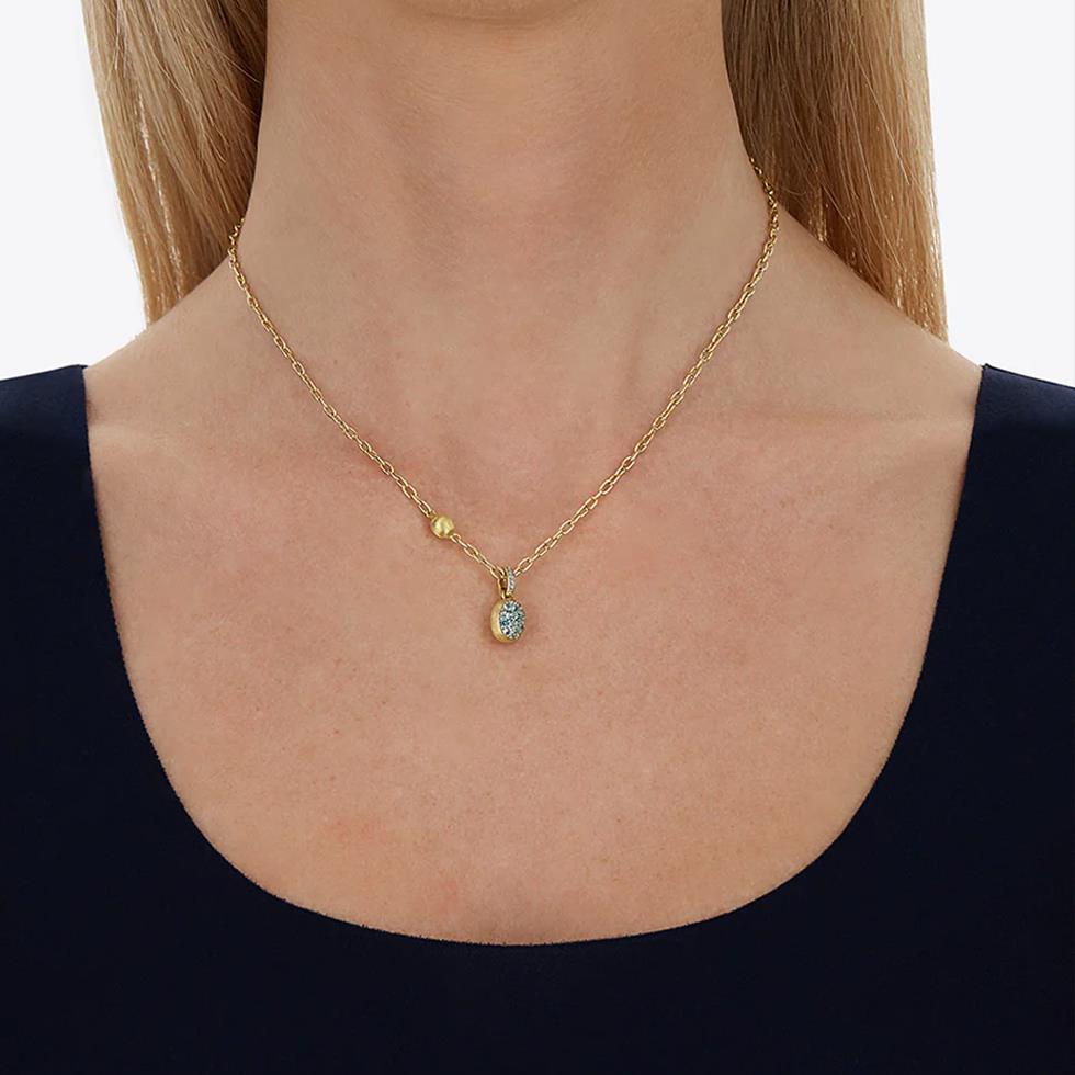 CIONDOLO CON DIAMANTI E TOPAZIO BLU - NANIS