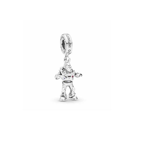 DISNEY BUZZ LIGHTYEAR SILVER DANGLE WITH RED CUBIC ZIRCONIA AND PURPLE ENAMEL - PANDORA