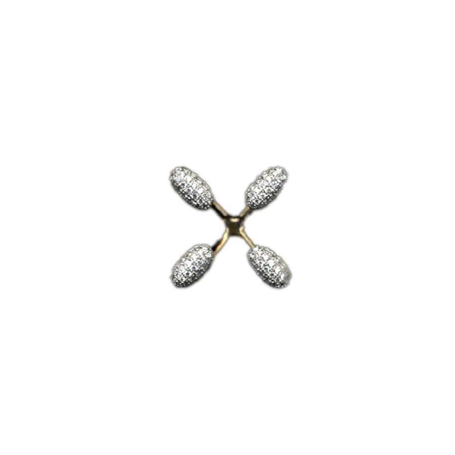 ANELLO A 4 CILIEGINE CON PAV&Egrave; KT 0.69 - 
