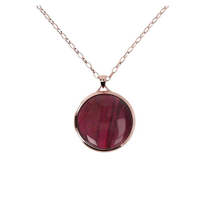 COLLANA AGATA ROSSA - BRONZALLURE