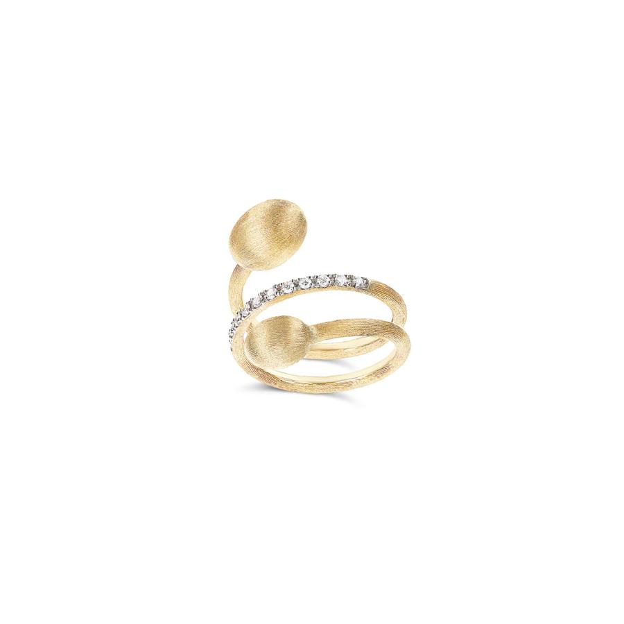ANELLO CONTRARI&Egrave; "DANCING &Eacute;LITE" IN ORO E DIAMANTI - DIAMANTI KT 0.15 - NANIS