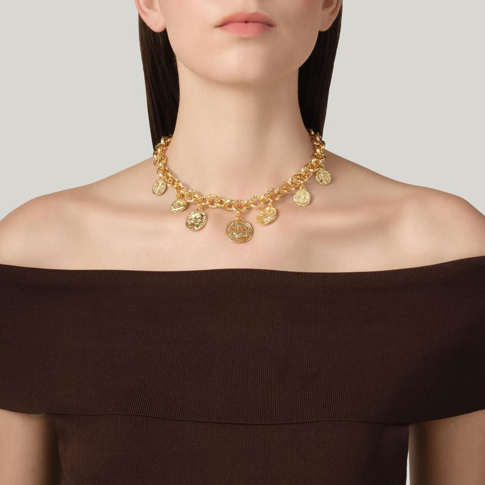 COLLANA PUEBLO MONETE CM 42 - RASPINI