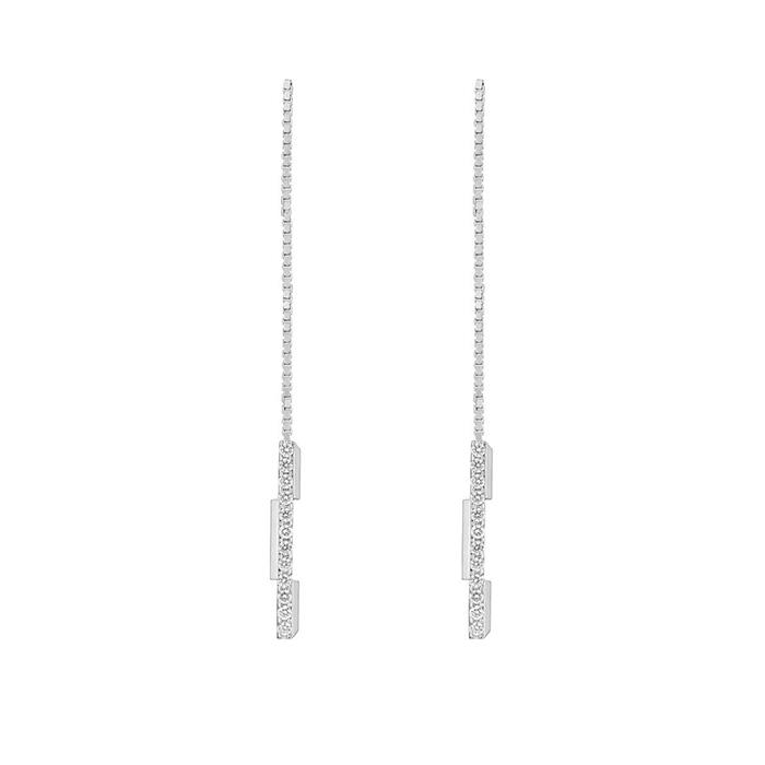 ORECCHINI LINK TO LOVE ORO BIANCO FULL PAV&Egrave; DIAMONDS - GUCCI FINE JEWELRY