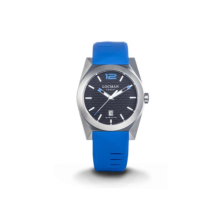 STEALTH 41 MM QUARZO QUADRANTE CINTURINO BLU - LOCMAN