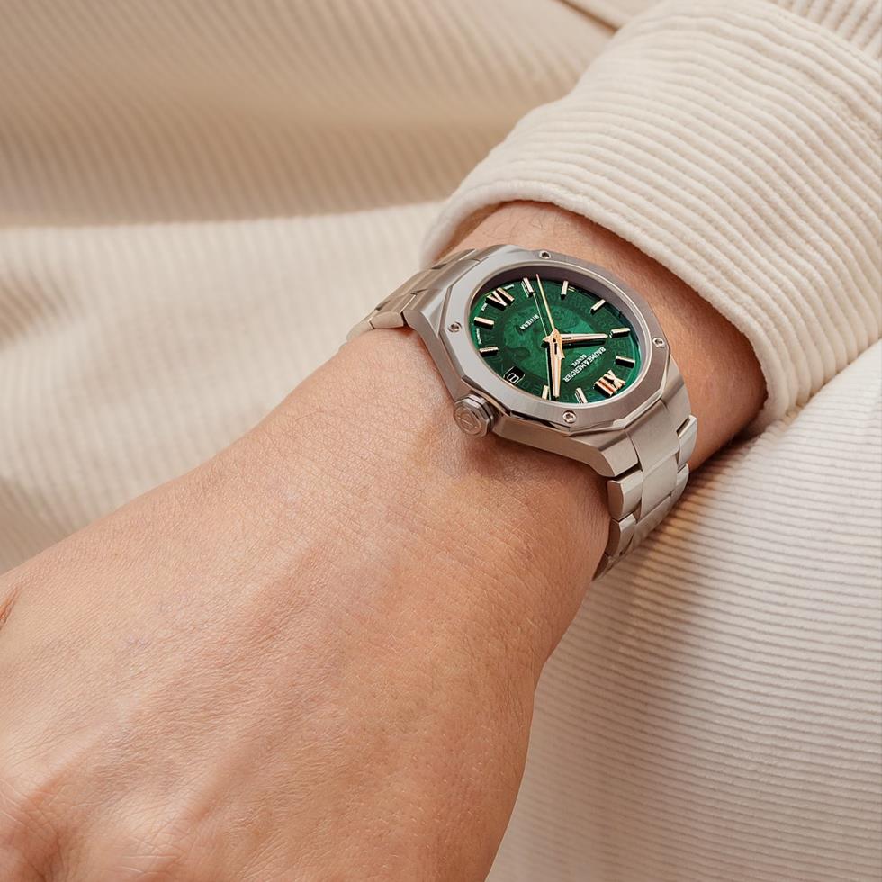 RIVIERA 10770 - OROLOGIO AUTOMATICO 39 MM - QUADRANTE A SPECCHIO VERDE - BAUME & MERCIER