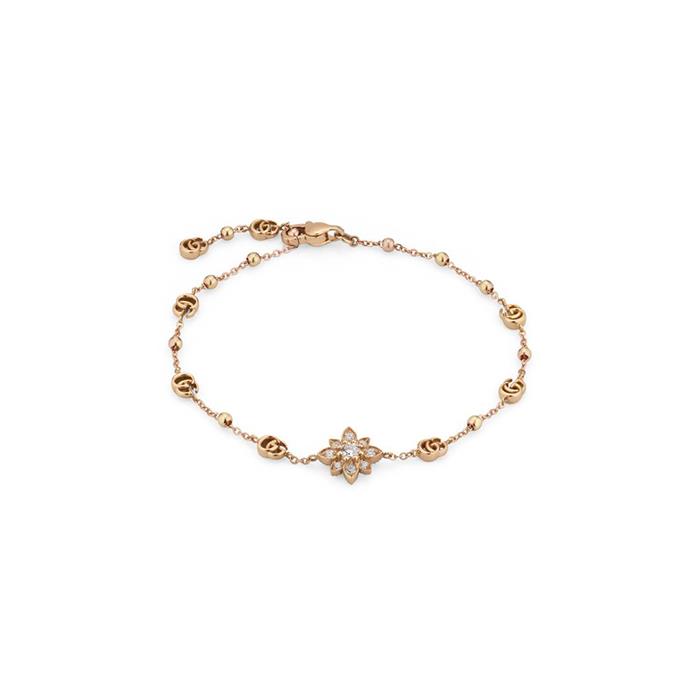 GUCCI FLORA - BRACCIALE IN ORO ROSA 18KT E DIAMANTI - GUCCI FINE JEWELRY