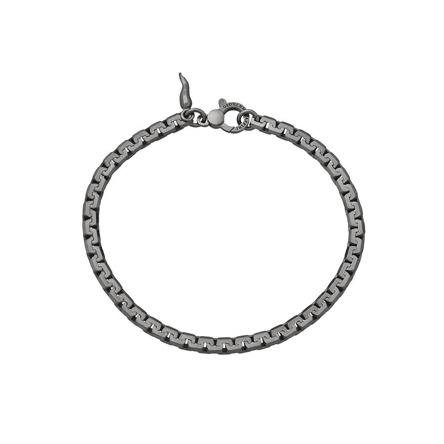 BRACCIALE MAGLIA GRECA BLACK CM 21 - RASPINI