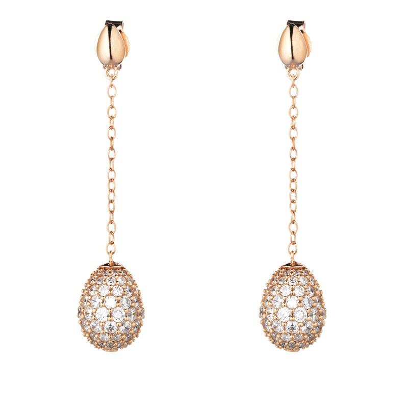 ORECCHINI ARG.925 ROS&Egrave; CON ZIRCONIA - TSARS COLLECTION