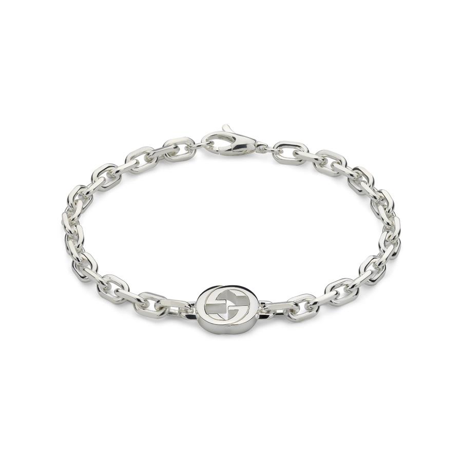 BRACCIALE INTERLOCKING G ARGENTO 925  - CM 18 - GUCCI SILVER JEWELRY