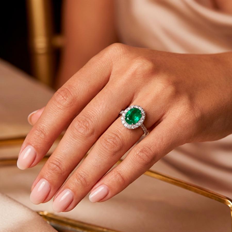 BOGOTA' - ANELLO ORO BIANCO DIAMANTI 0,50 - SME. 1.01 - CEDRO