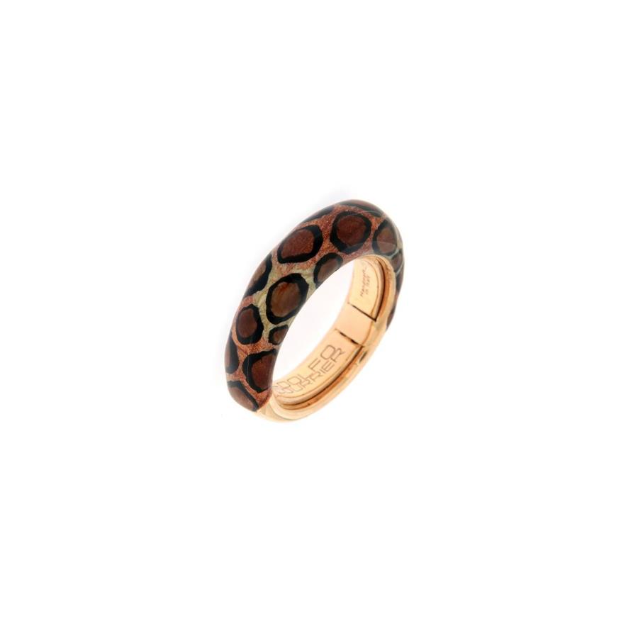 ANELLO ORO G 10,08 SMALTO CAMOUFLAGE - TITANIO G 0,02 - ADOLFO COURRIER