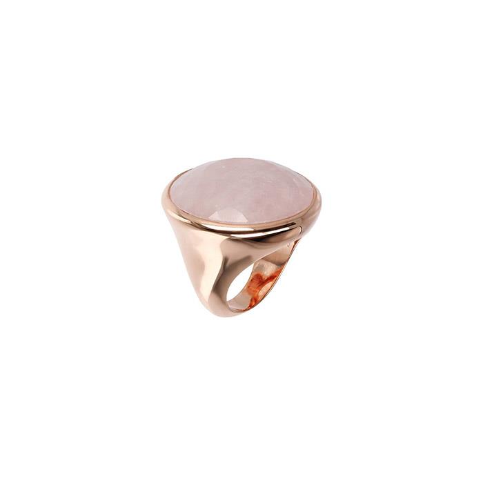 ANELLO ROSE GOLD CON QUARZO ROSA - BRONZALLURE