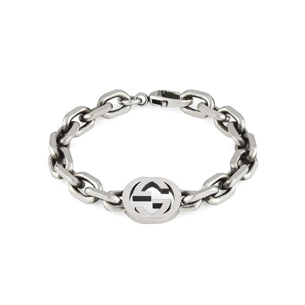 BRACCIALE INTERLOCKING G - ARGENTO SPLENDENTE - GUCCI SILVER JEWELRY