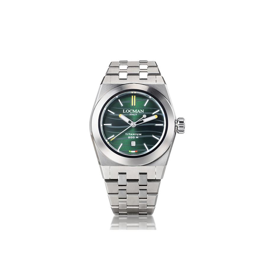 NUOVO STEALTH TITANIO S.T. 42 MM QUARZO - QUADRANTE VERDE - UOMO - 200M - LOCMAN